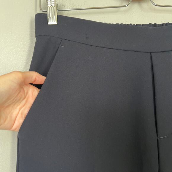 Vince Crepe Lounge Pants Black Dressy Trousers Women Sz XS Straight Leg Pockets - Picture 5 of 12